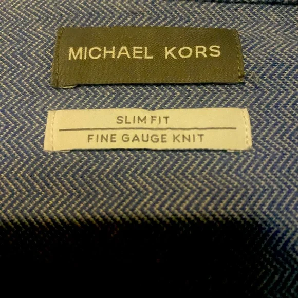 michael kors fine gauge knit dress shirt Shirts | Michael Kors Mens Slim Fit Fine Gauge Knit Button Up Size 17 3435 Xl